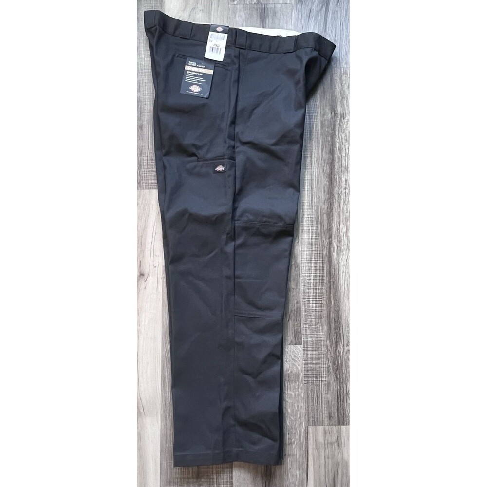 NWT Dickies Twill Work Pants Mens 42x32 Gray Loose Fit Straight Leg Double Knee